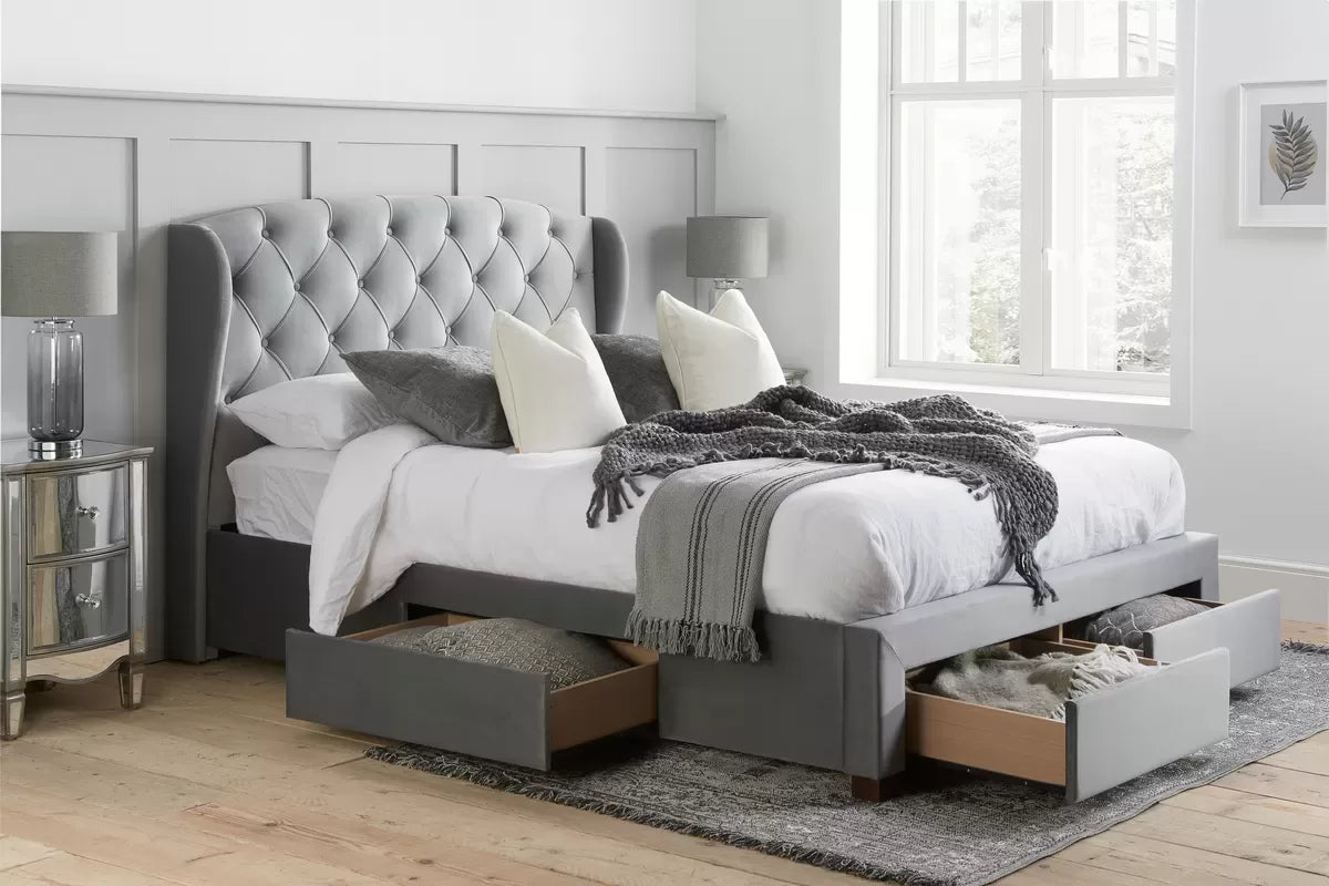 Hope Grey Double Bed