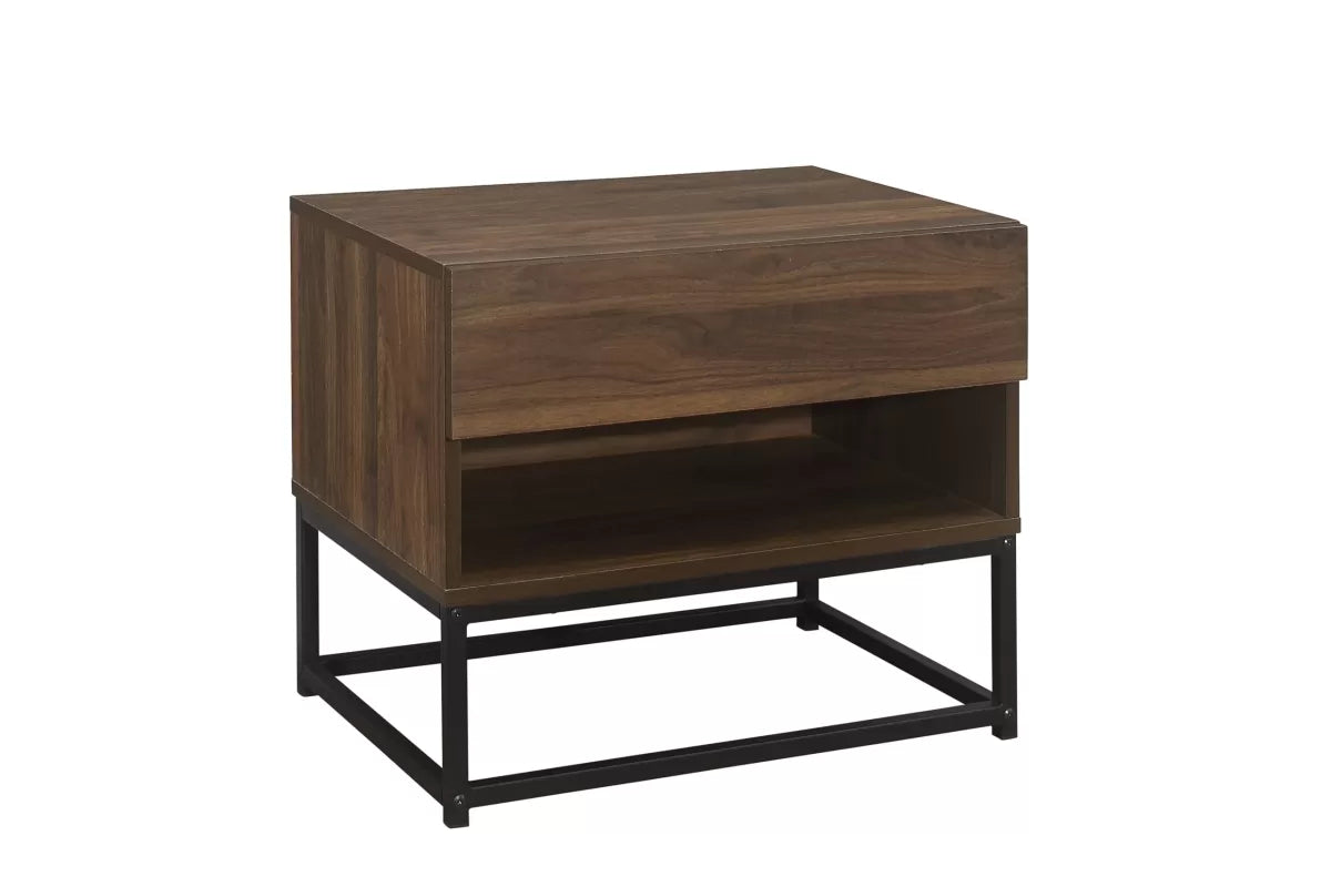 Houston Walnut 1 Drawer Bedside