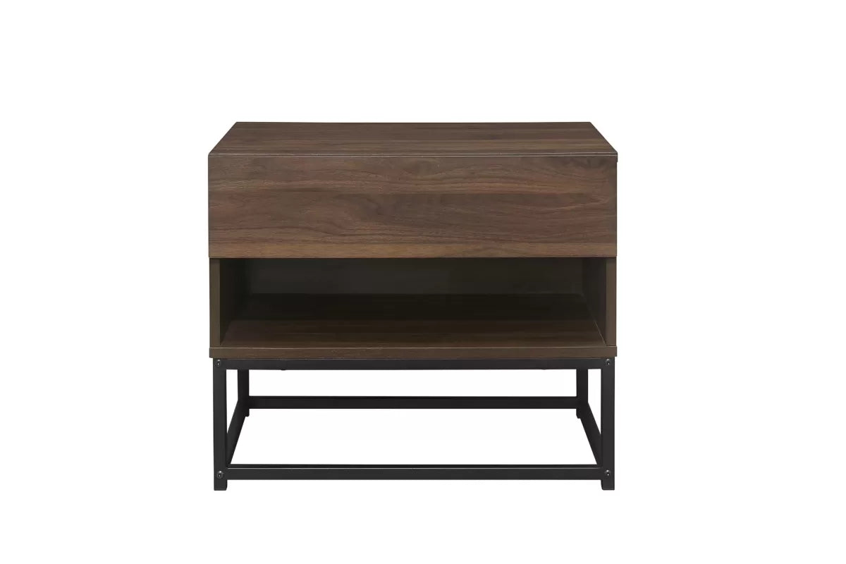 Houston Walnut 1 Drawer Bedside