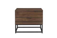 Houston Walnut 2 Drawer Bedside