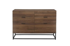 Houston Walnut 6 Drawer Chest