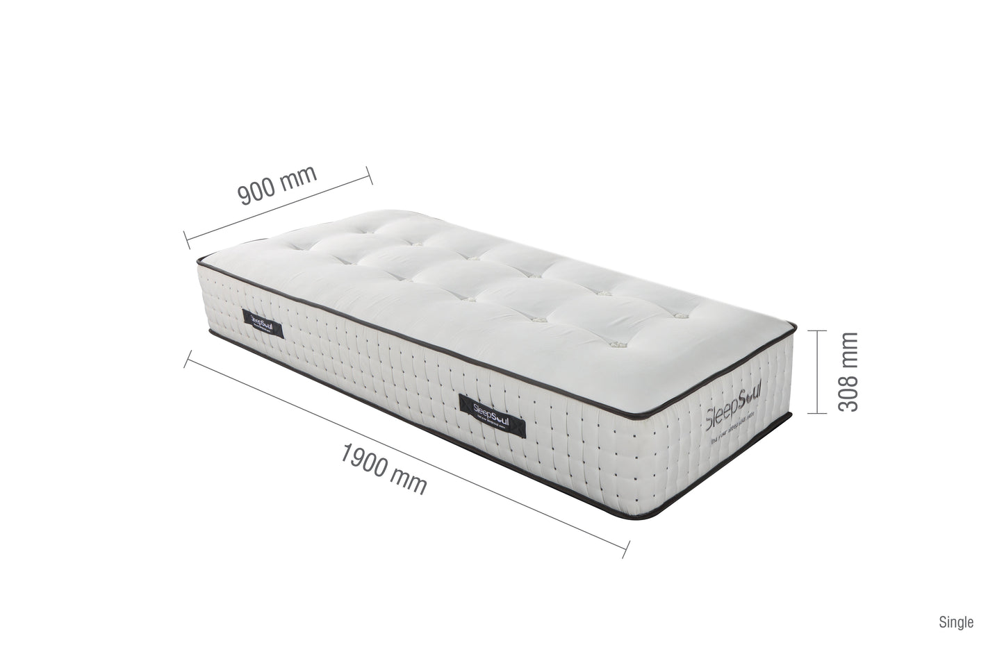 Harmony 1000 Pocket Sprung Tufted Single Mattress