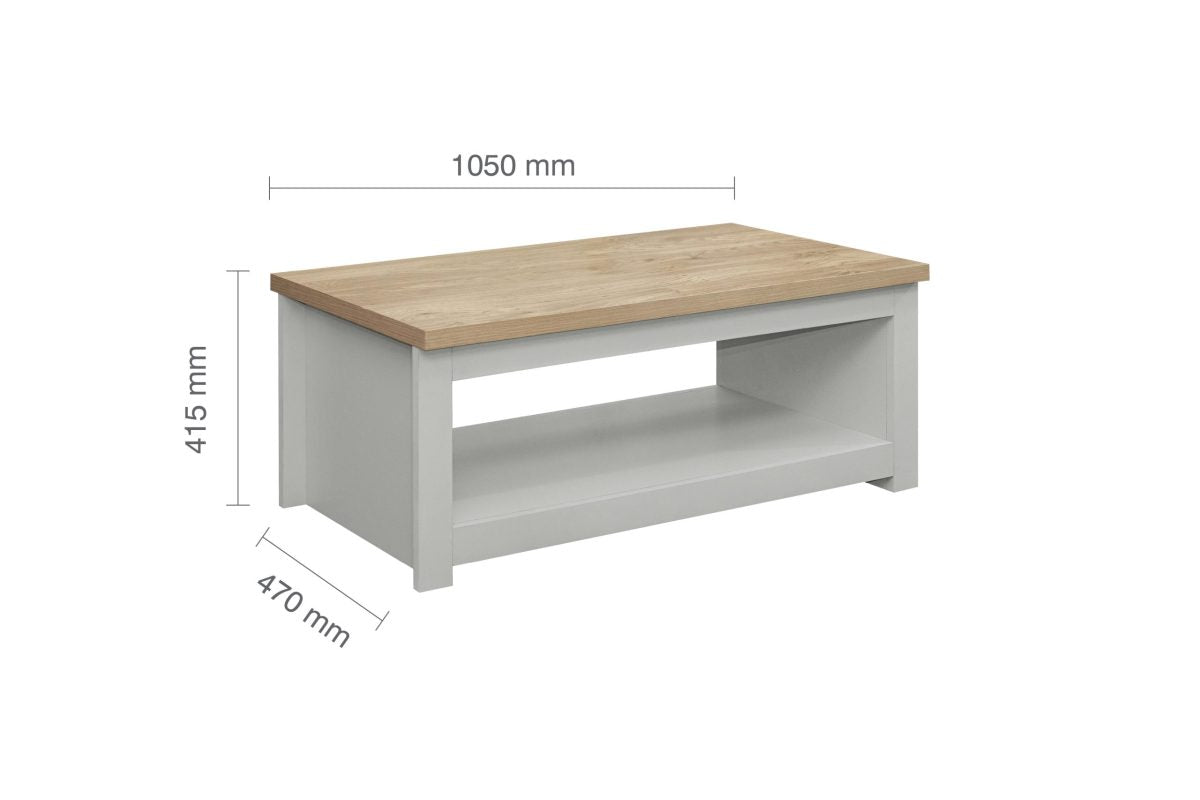 Highgate Grey & Oak Coffee Table