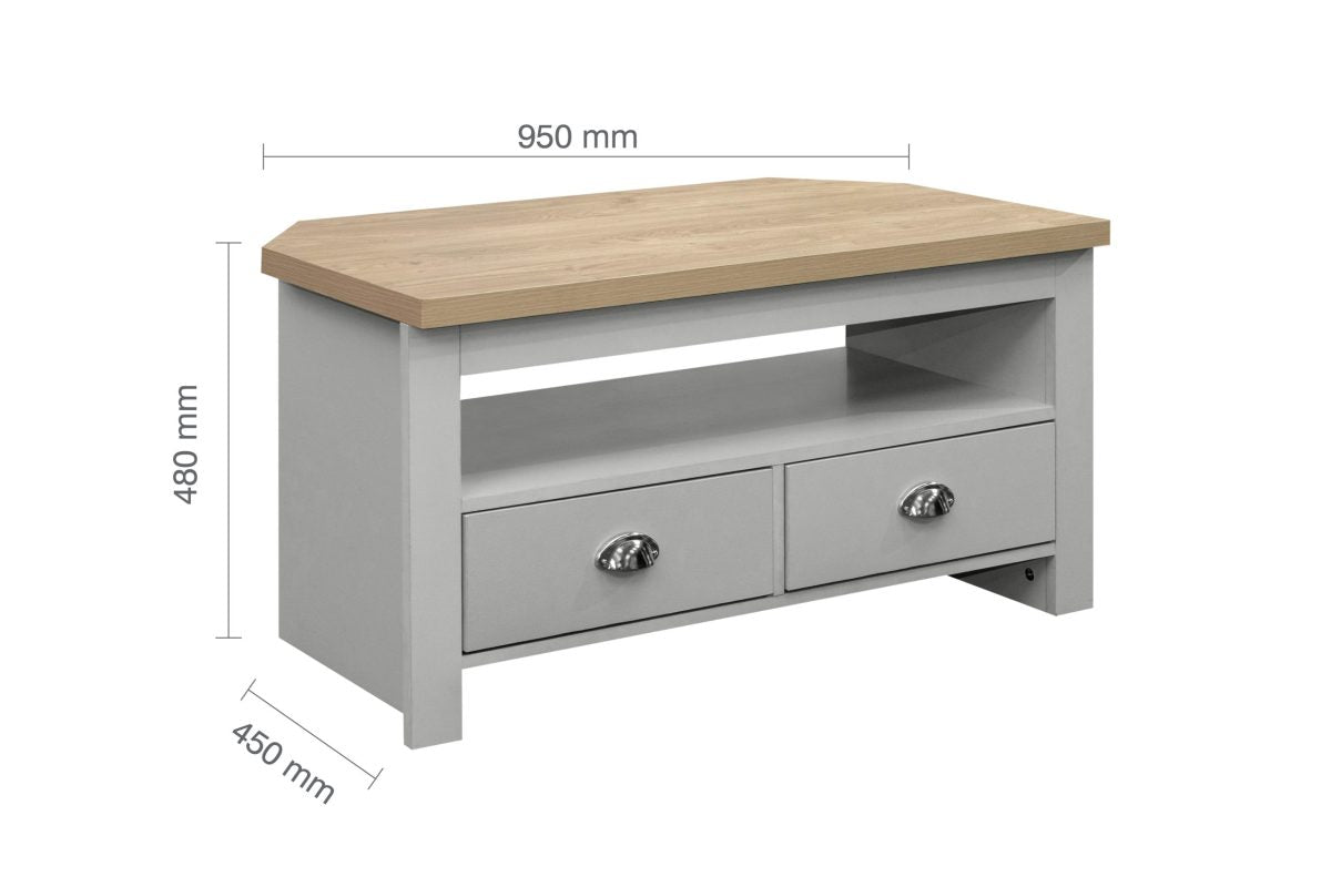 Highgate Grey & Oak Corner TV Unit