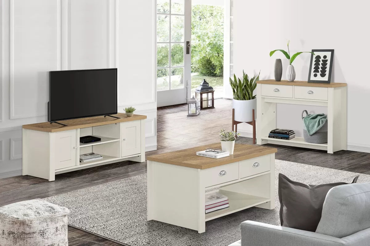 Highgate Cream & Oak Large TV Unit