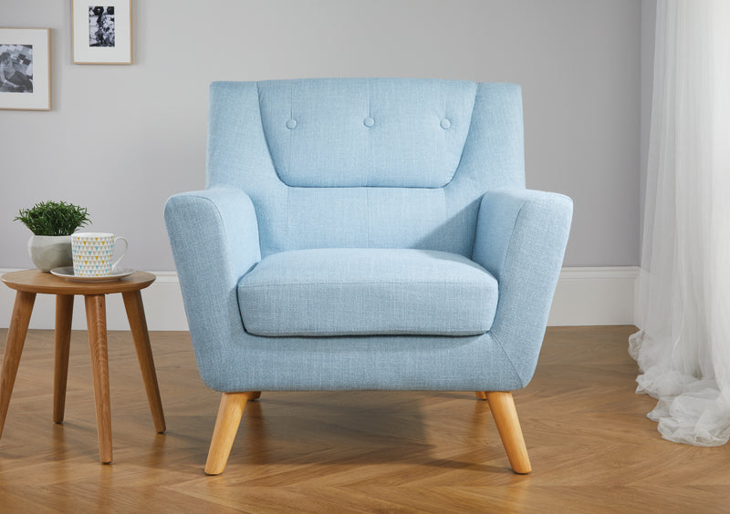 Liskeard  Duck Egg Blue Accent Chair ( Pack of two )