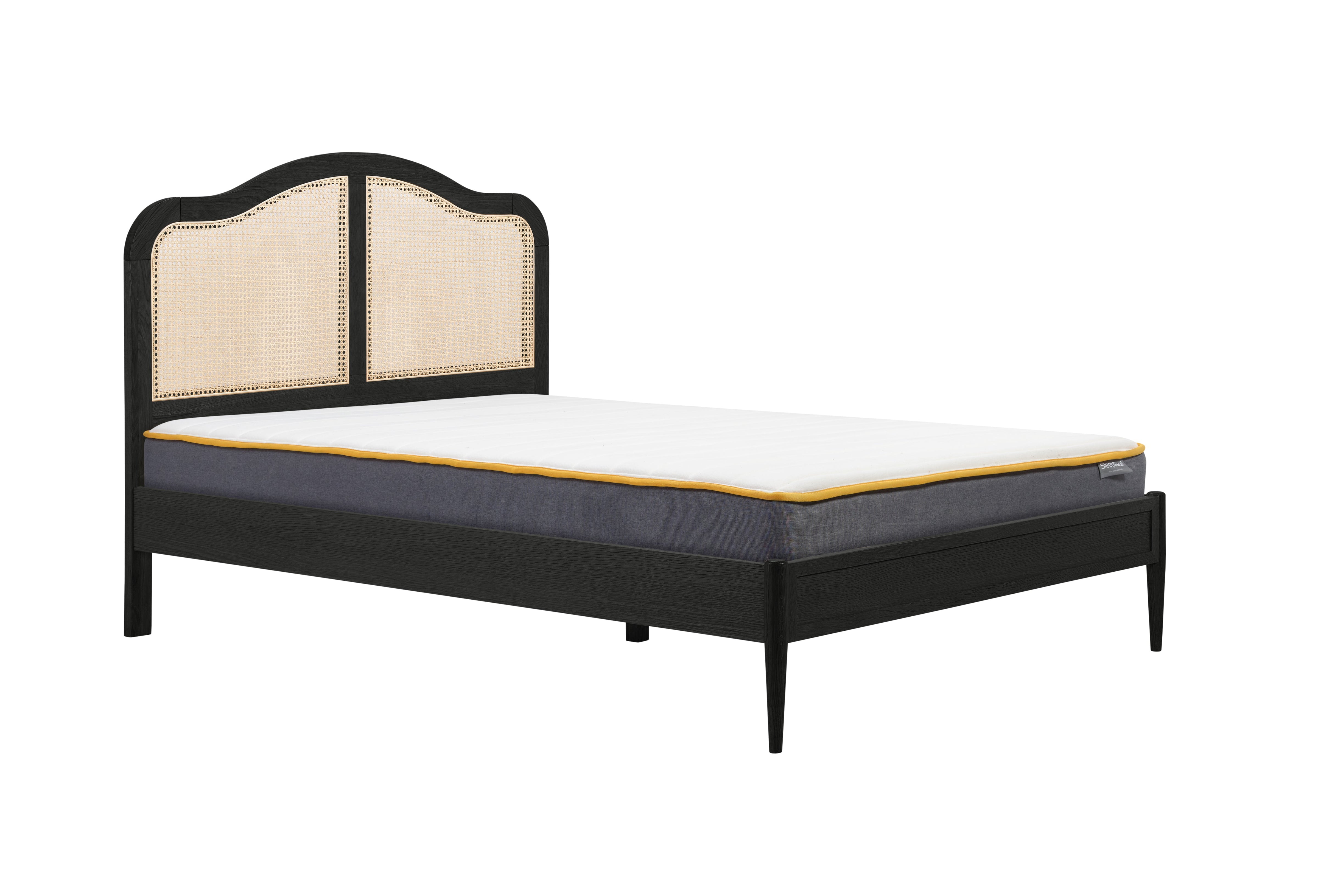 Leonie Black Rattan Super King Bed
