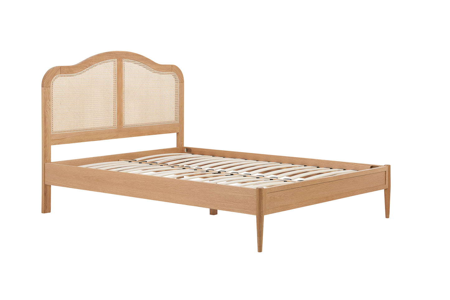 Leonie Oak Ratten Double Bed