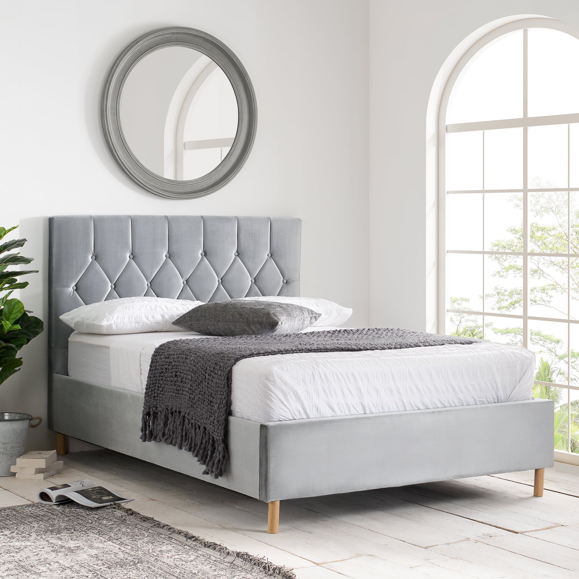 Loxley Grey King Bed