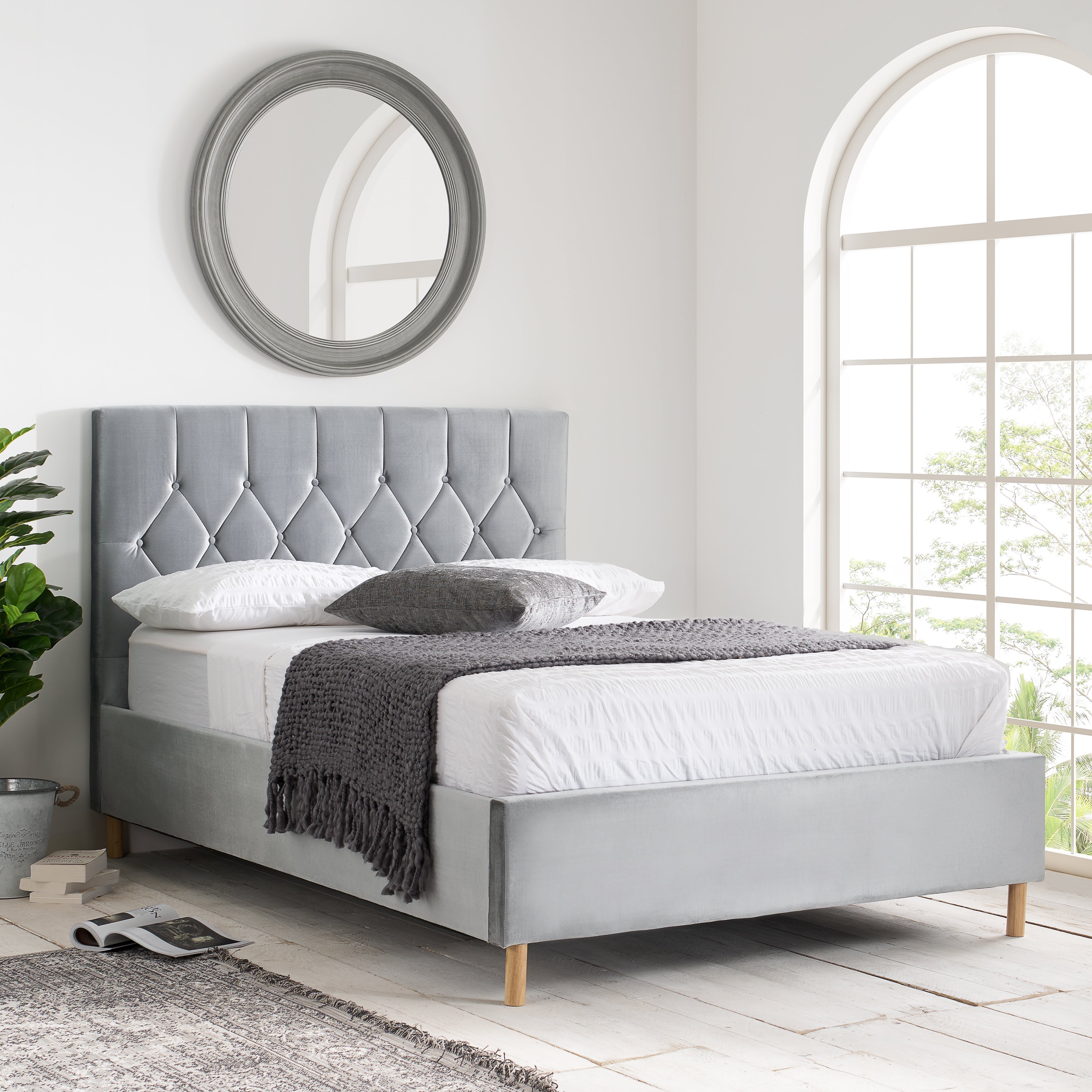 Loxley Grey Double Bed