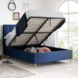 Loxley Blue Double Ottoman Bed