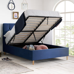 Loxley Blue Ottoman Double Bed