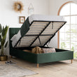 Loxley Green Double Ottoman Bed