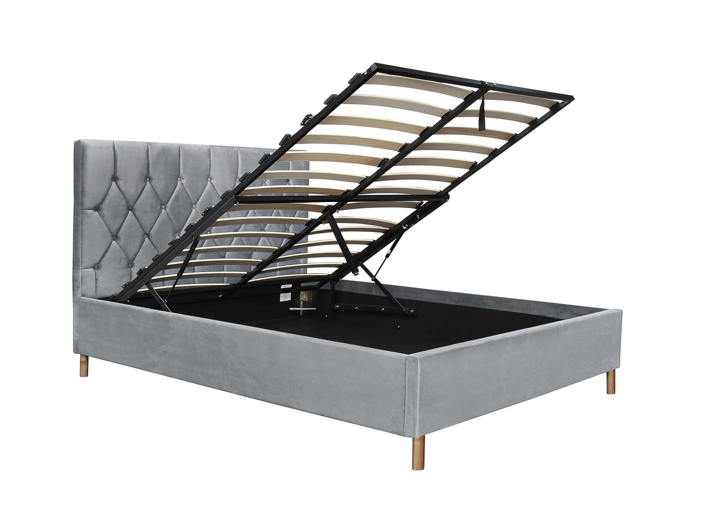 Loxley Grey Ottoman King Bed