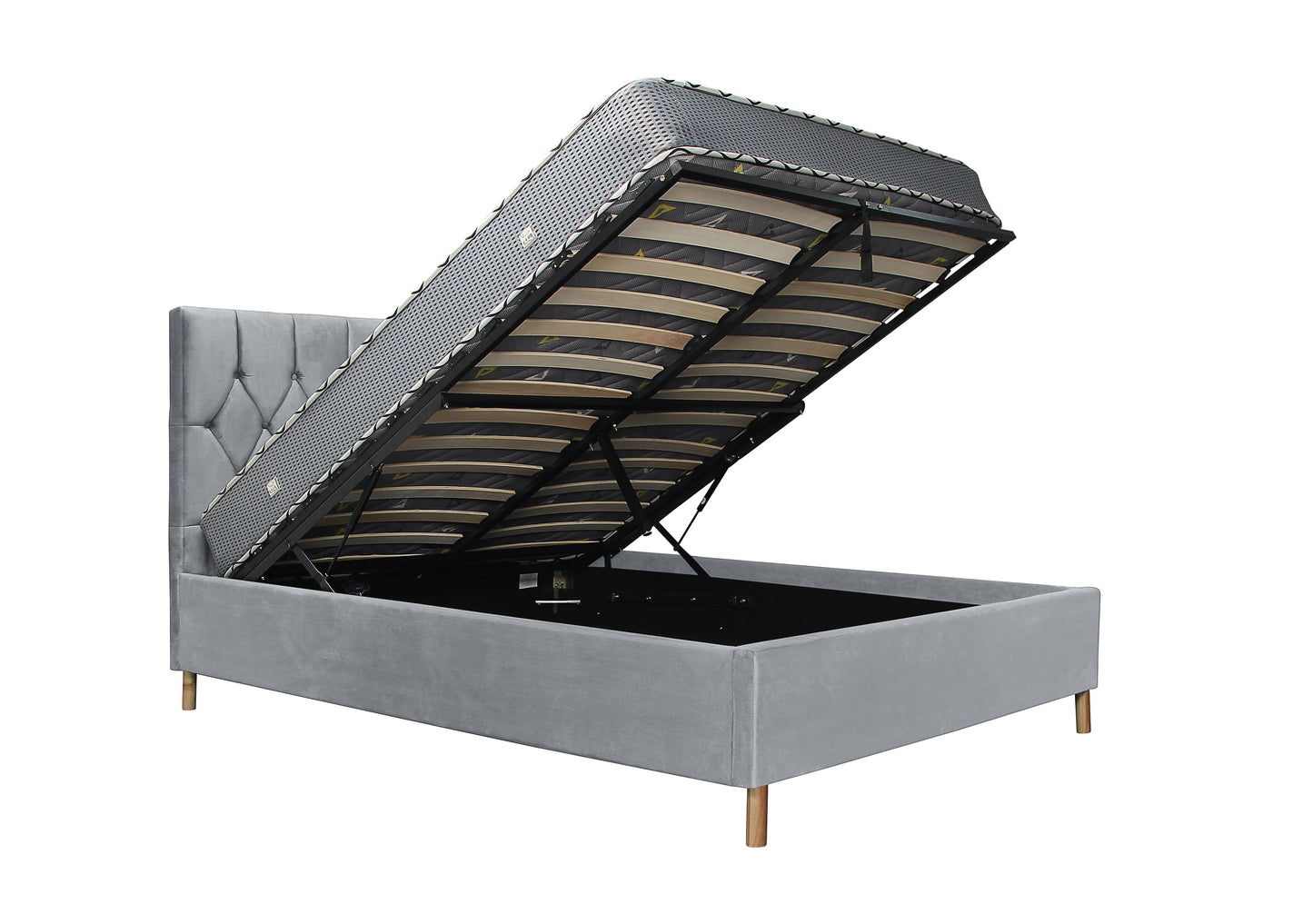 Loxley Grey Ottoman King Bed
