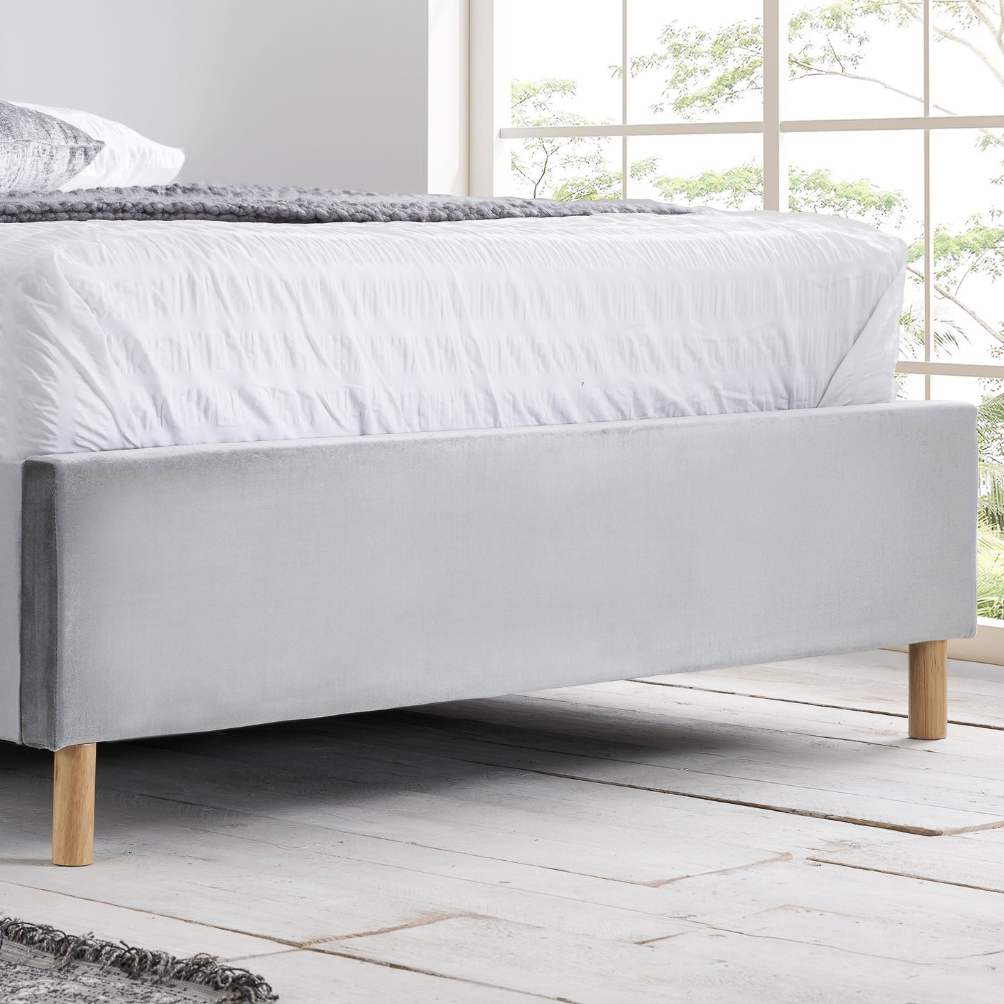 Loxley Grey Ottoman King Bed