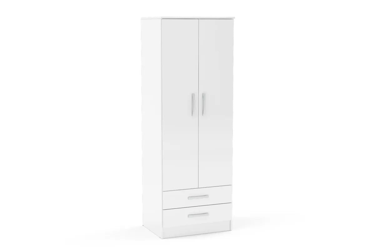 Lynx White 2 Door Combi Wardrobe