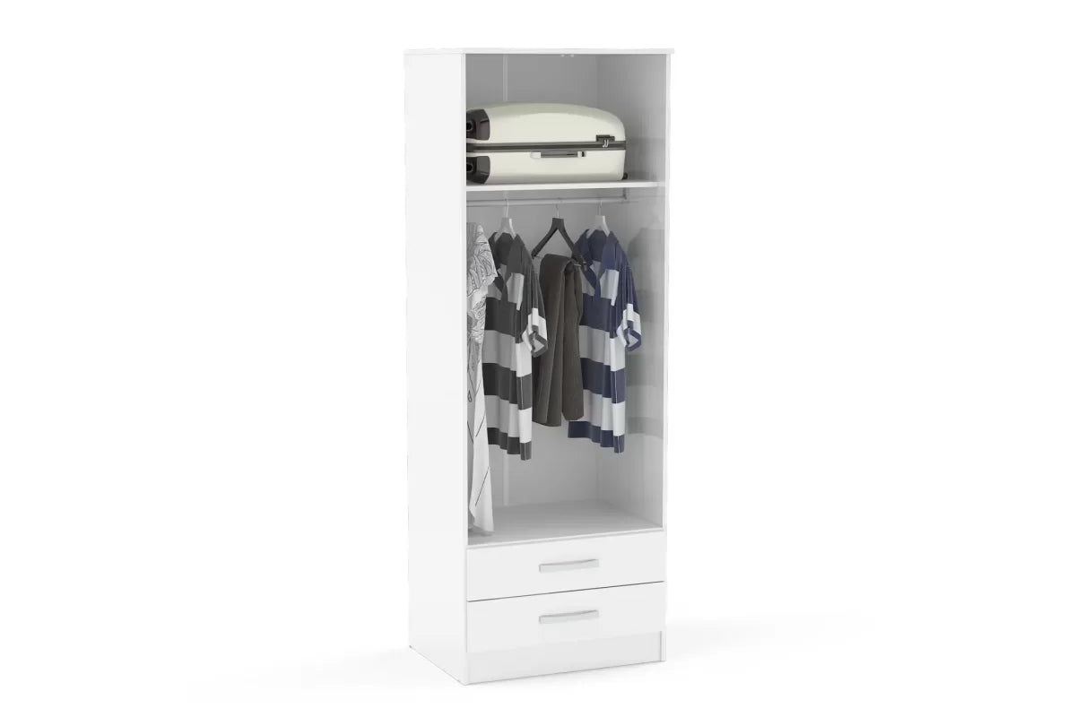 Lynx White 2 Door Combi Wardrobe