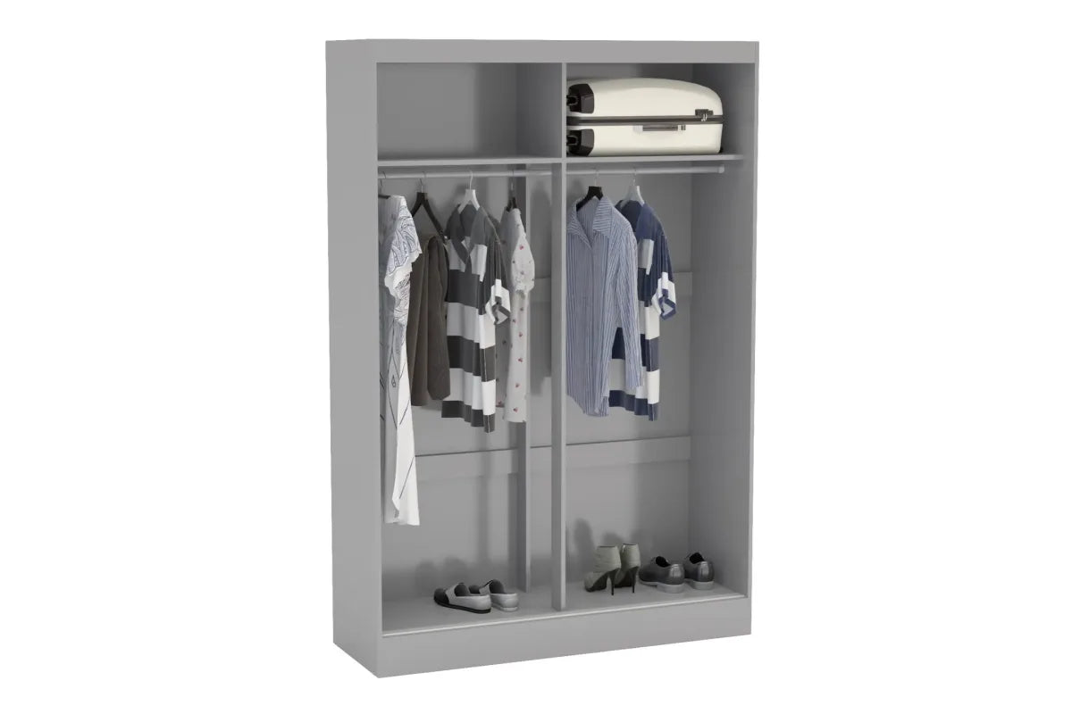 Lynx Grey 2 Door Sliding Robe with Mirro