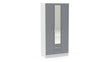 Lynx White & Grey 3 Door 2 Drawer Robe with Mirror