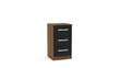 Lynx Walnut & Black 3 Drawer Bedside