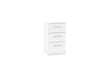 Lynx White 3 Drawer Bedside