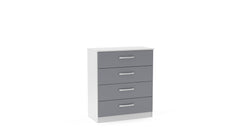 Lynx White & Grey 4 Drawer Chest