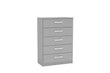 Lynx Grey 5 Drawer Chest