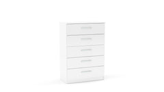 Lynx White 5 Drawer Chest