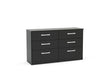 Lynx Black 6 Drawer Chest