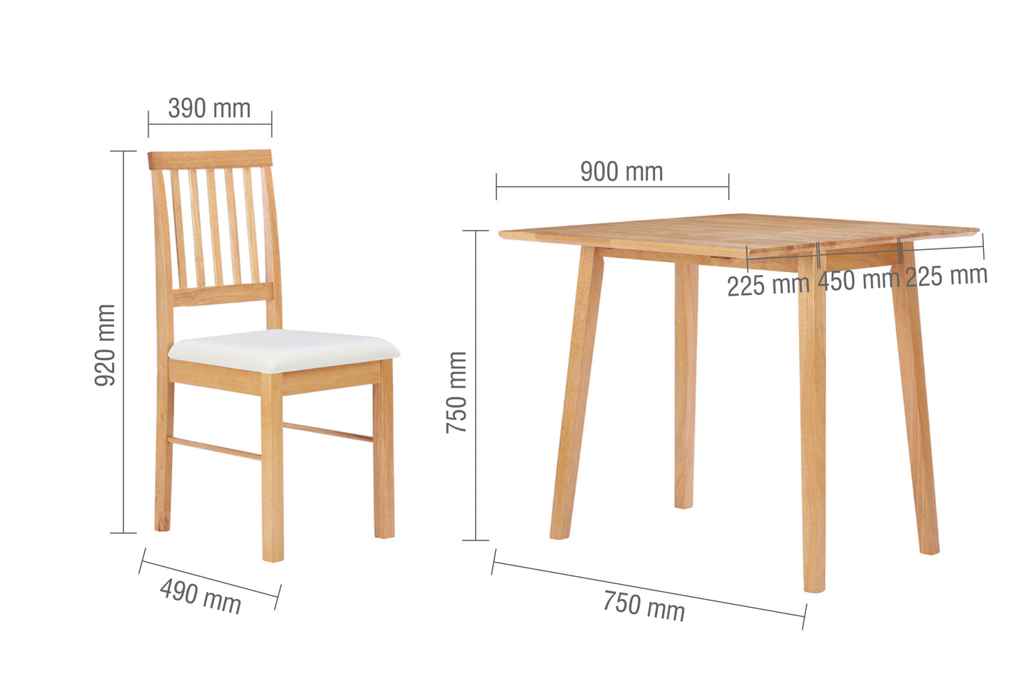 Leaf Drop Dinning Table & Chairs Set