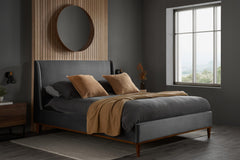 Launceston Grey Fabric Double Bed