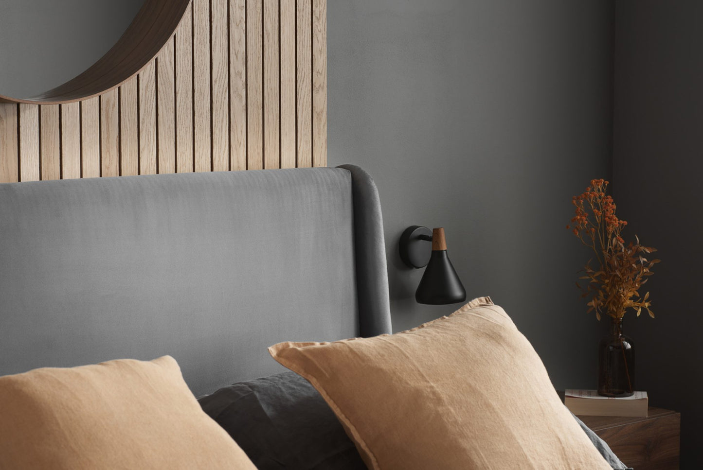 Launceston Grey Fabric Double Bed
