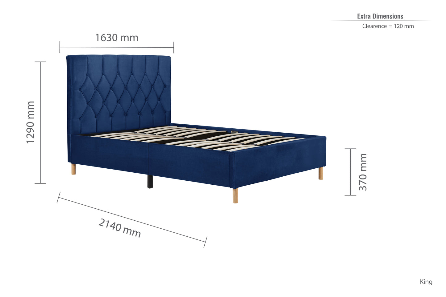 Loxley Blue King Bed