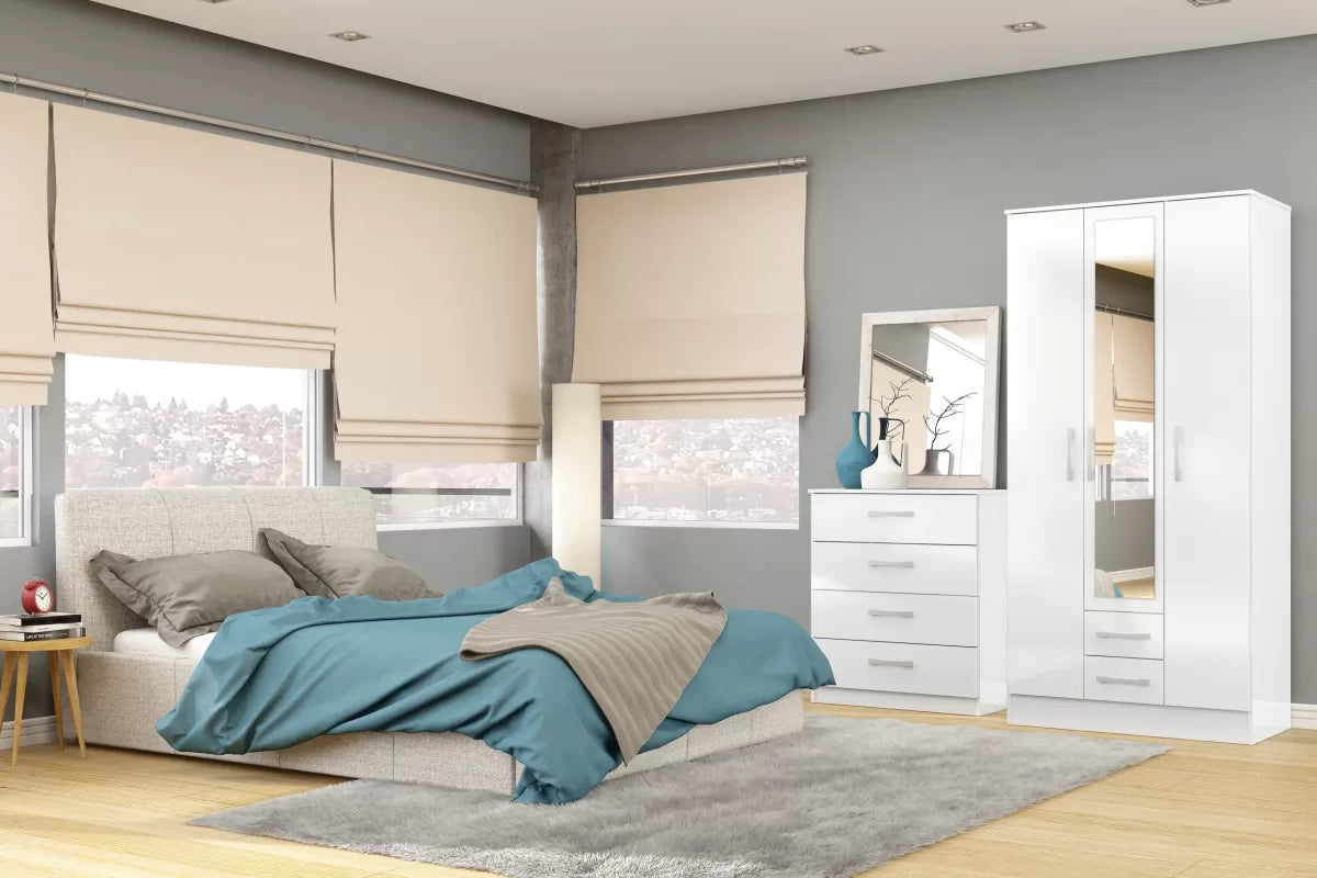 Lynx White 2 Door Combi Wardrobe