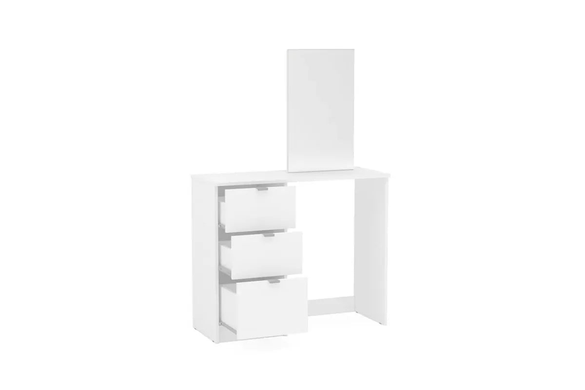 Madison White 3 Drawer Dressing Table & Mirror