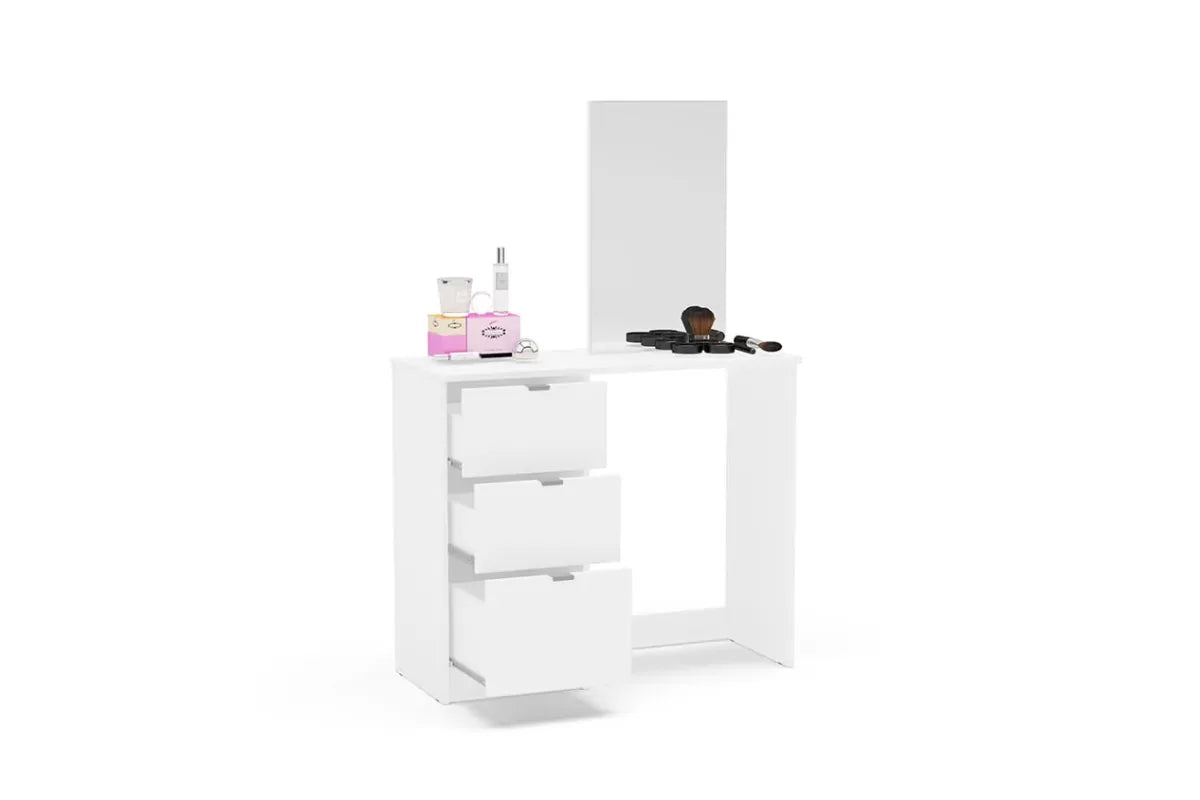 Madison White 3 Drawer Dressing Table & Mirror