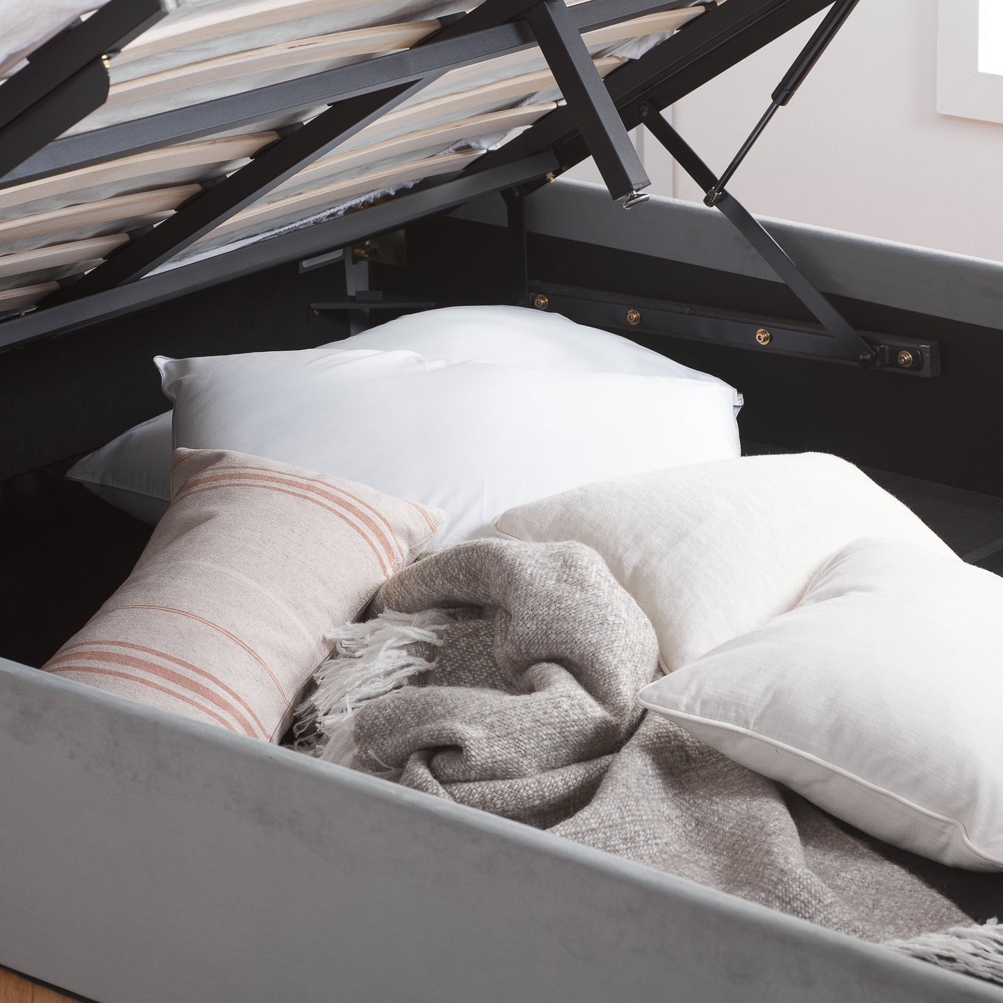 Marquis Grey Ottoman Double Bed