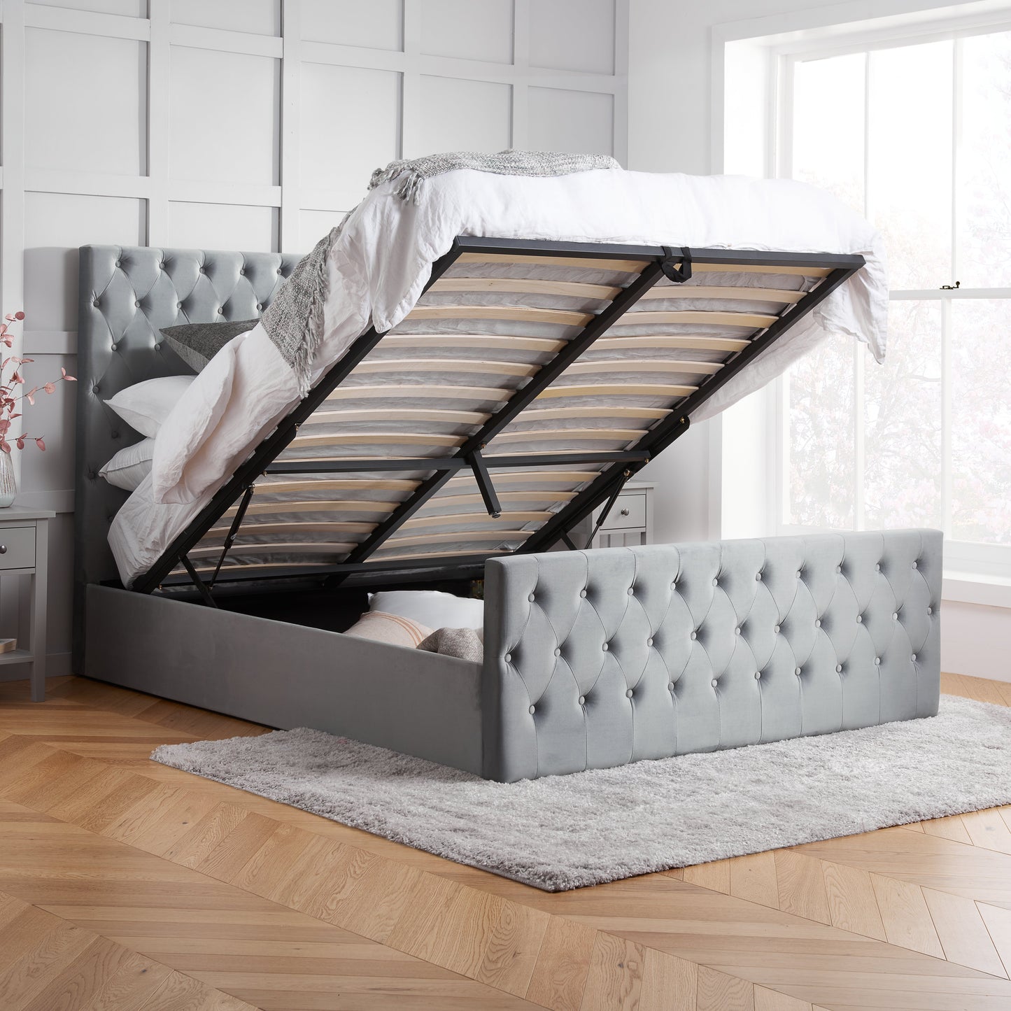 Marquis Grey Ottoman Double Bed