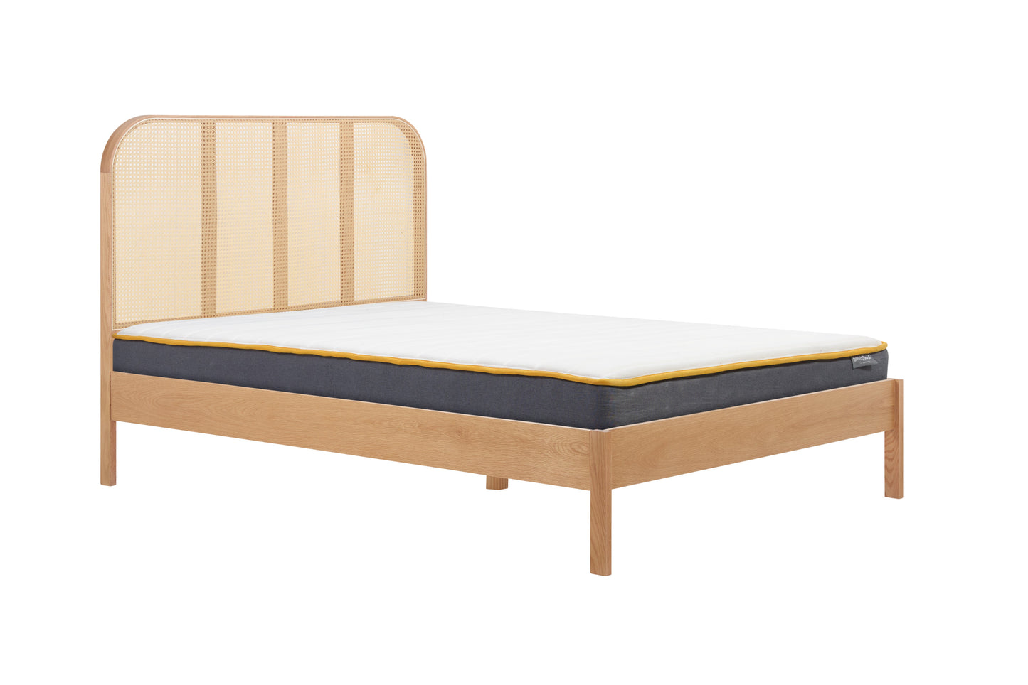 Margot Oak King Rattan Bed