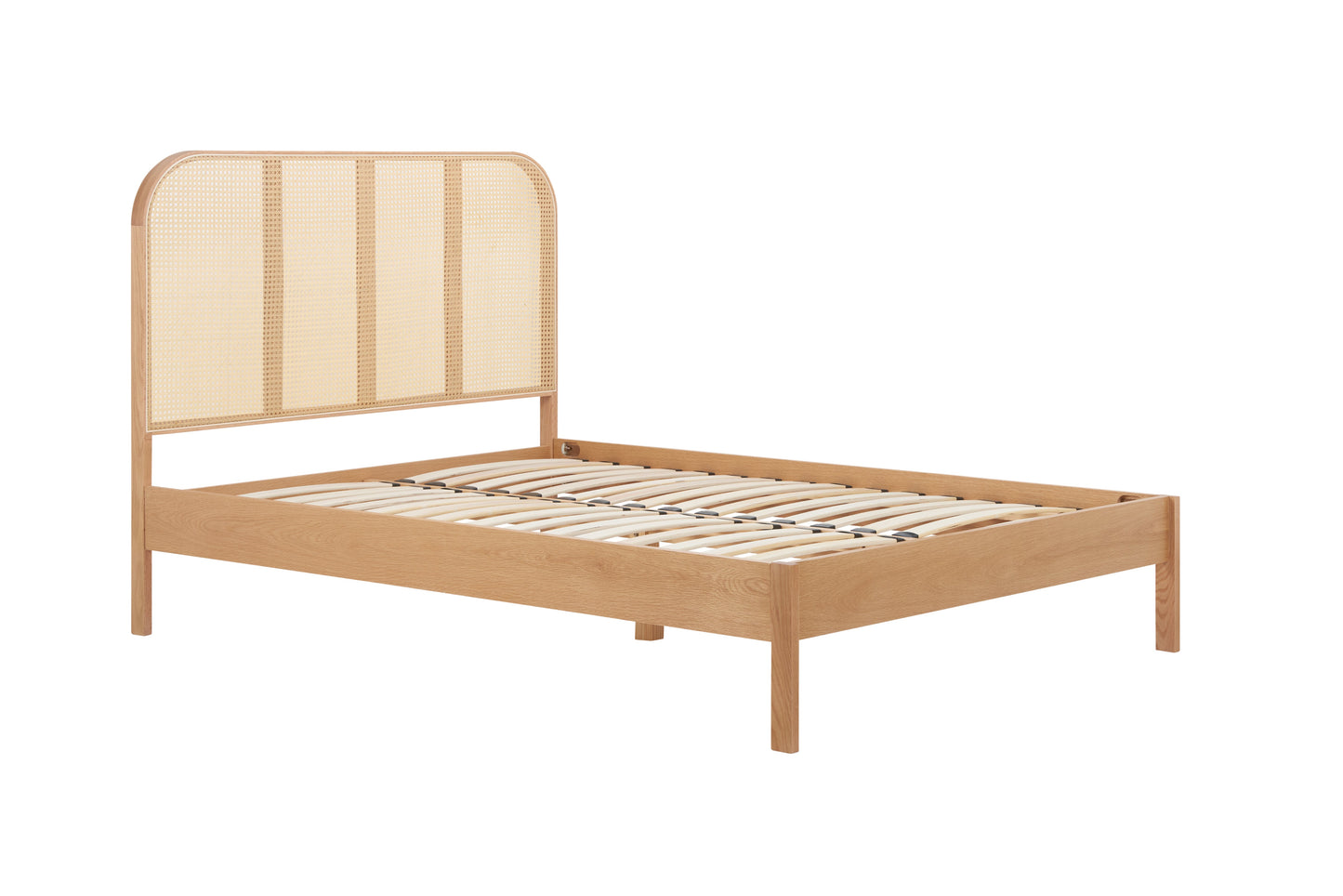 Margot Oak Rattan King Bed