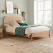 Margot Oak Double Rattan Bed