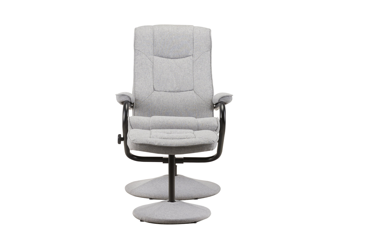 Marazion Grey Fabric Swivel Chair & Footstool