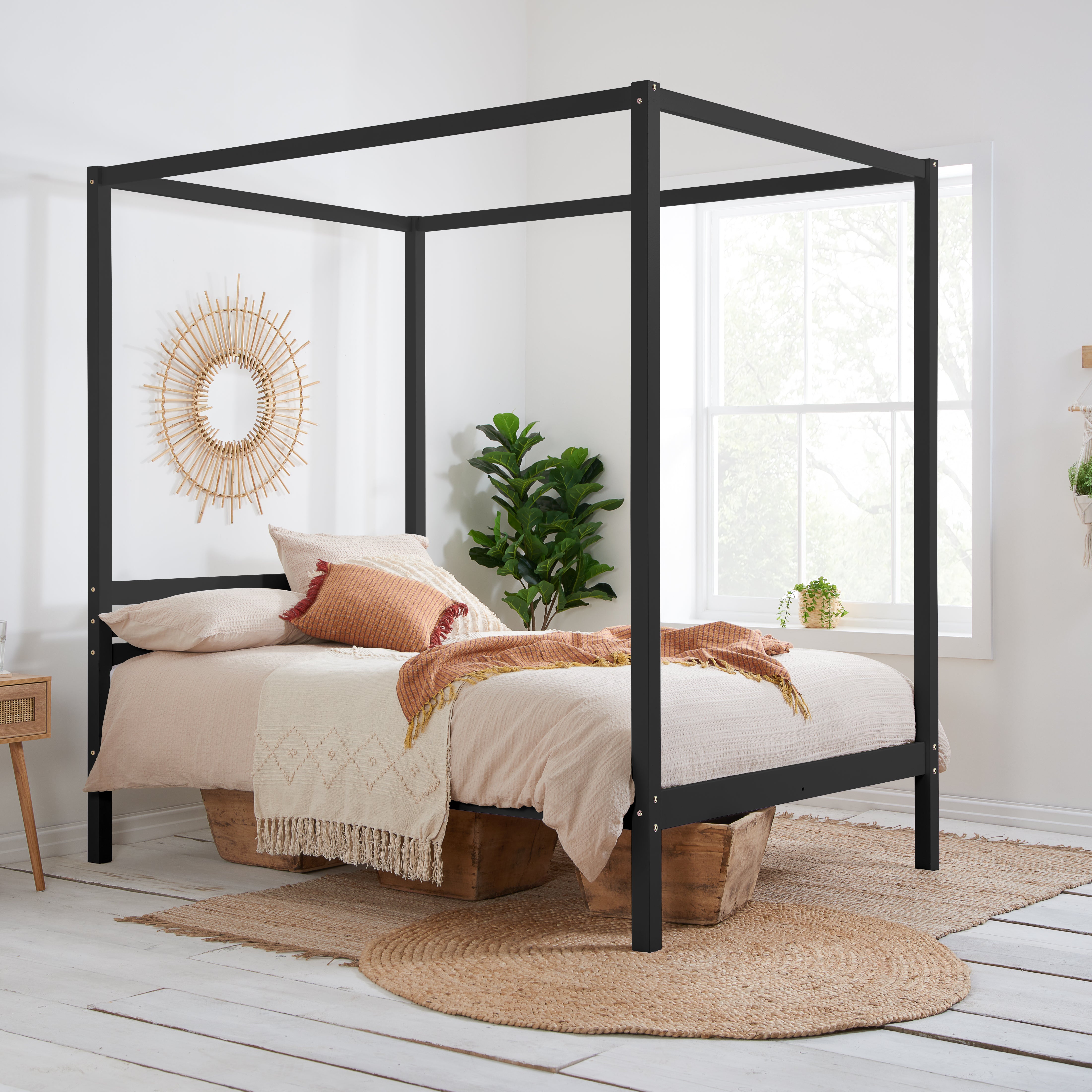 Mercia Black Four Poster Double Bed