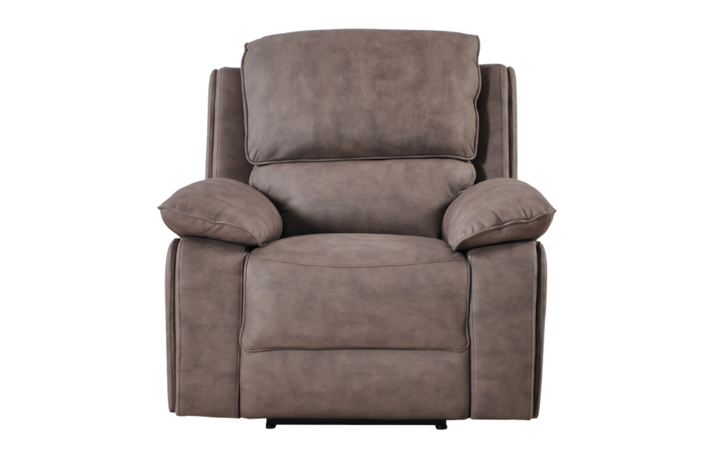 Maple Brown Suede Fabric Electric Recliner Armchair