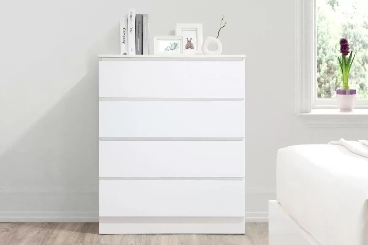 Oslo White 4 Drawer Chest