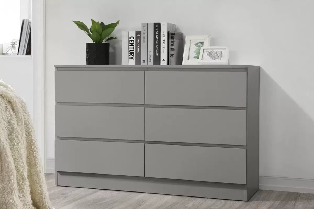 Oslo Grey 6 Drawer Chest