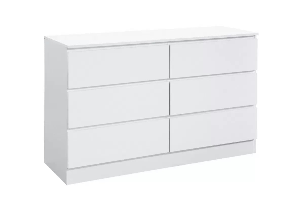 Oslo White 6 Drawer Chest