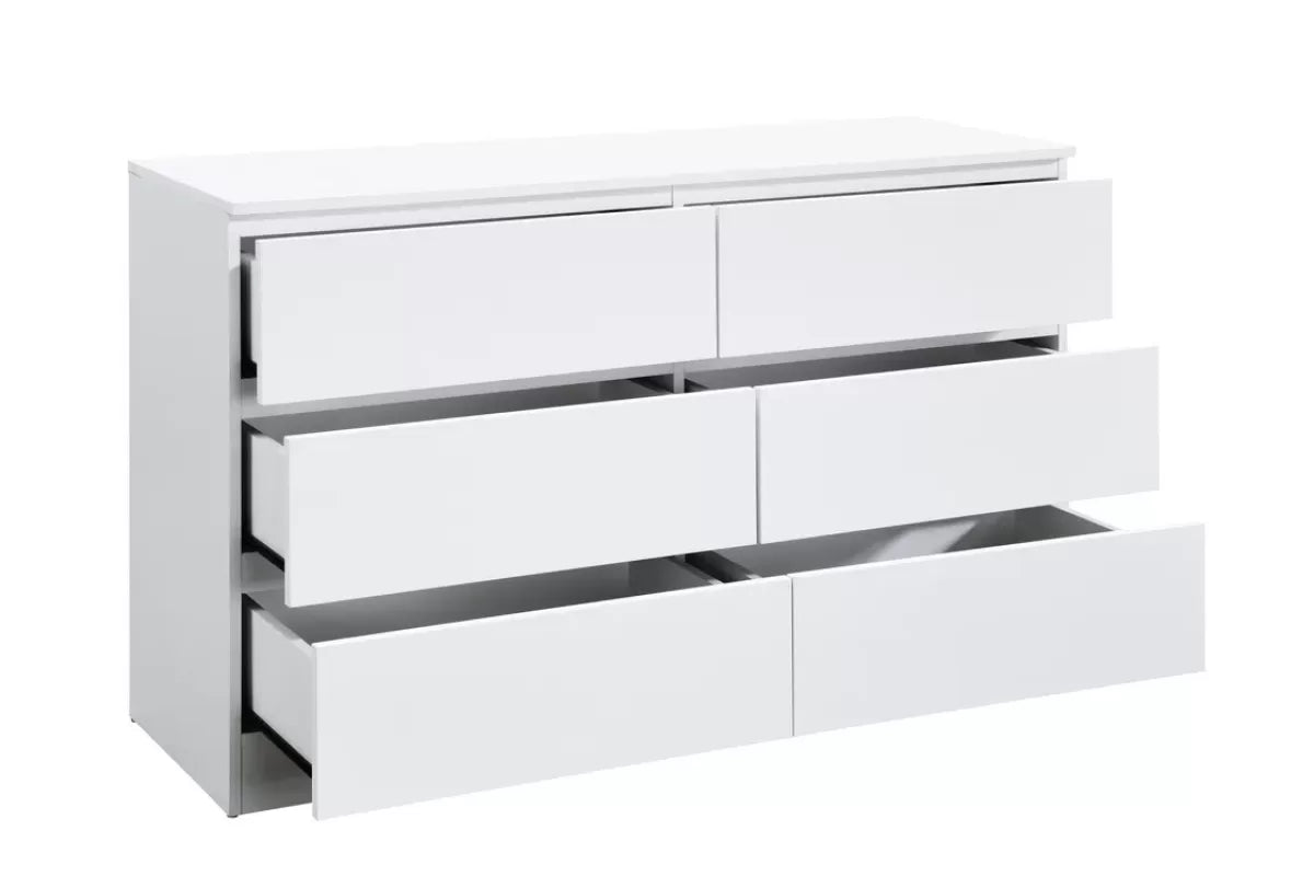 Oslo White 6 Drawer Chest