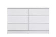 Oslo White 6 Drawer Chest